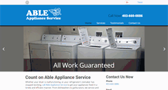 Desktop Screenshot of ableappliances.ca